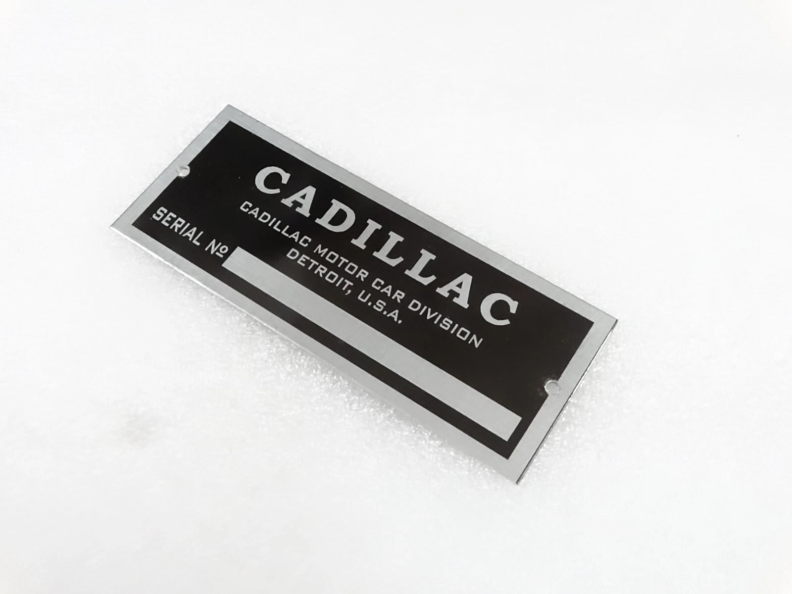 DATA PLATE FOR VINATEGE CADILLAC CARS #V262-7