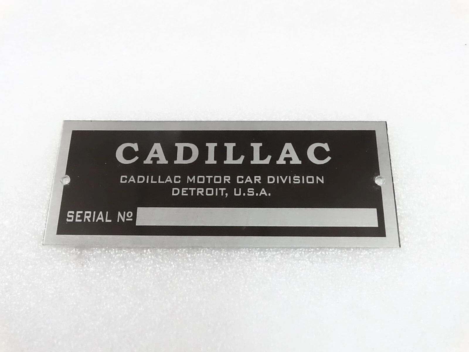 DATA PLATE FOR VINATEGE CADILLAC CARS #V262-7