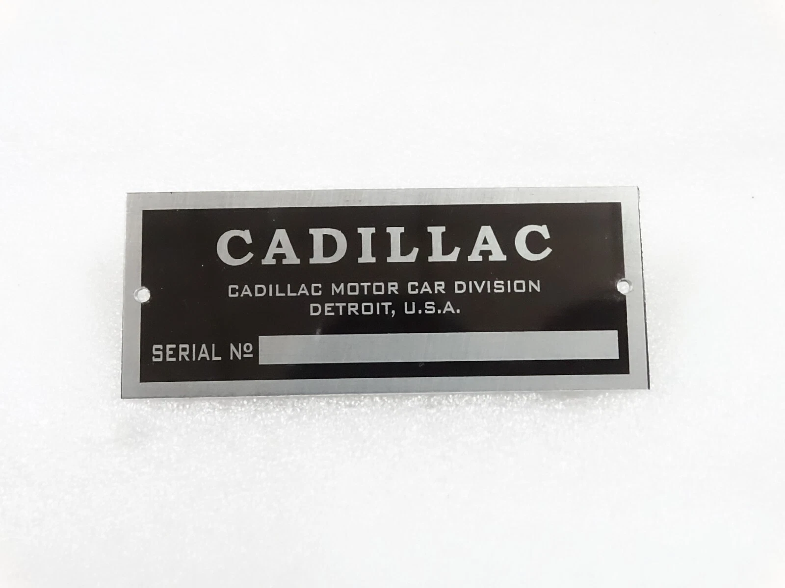 DATA PLATE FOR VINATEGE CADILLAC CARS #V262-7