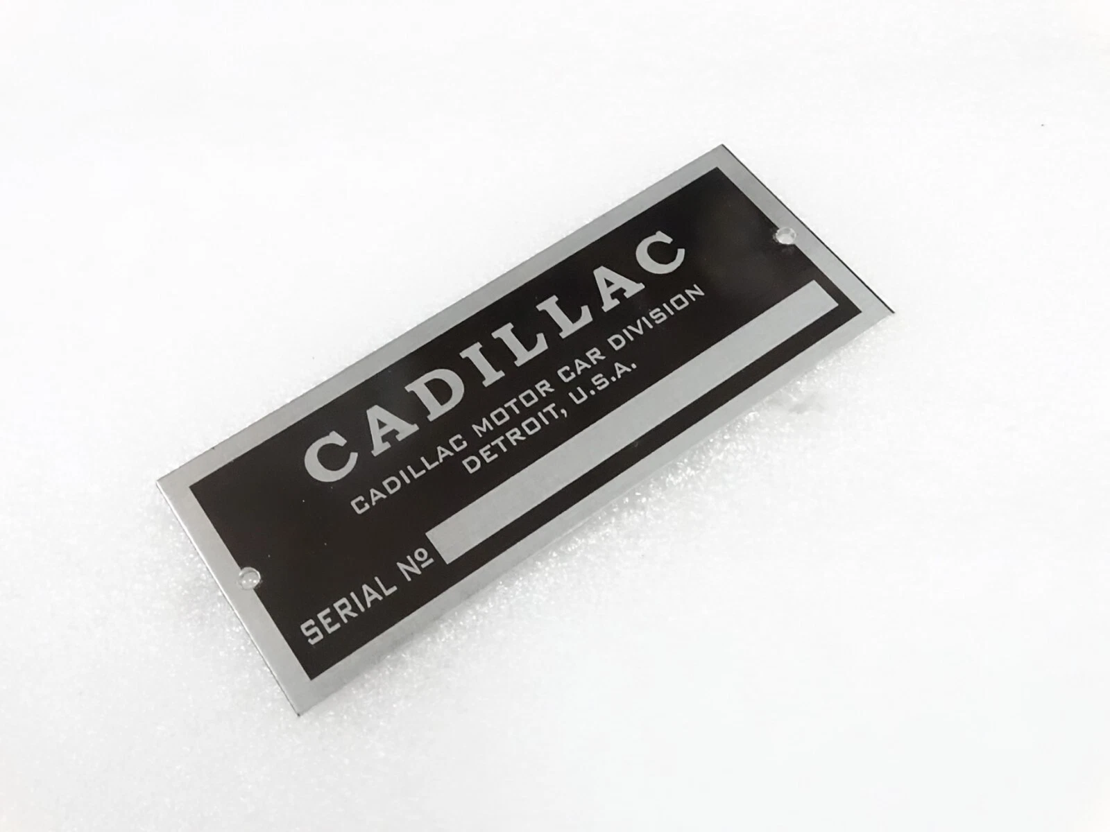 DATA PLATE FOR VINATEGE CADILLAC CARS #V262-7