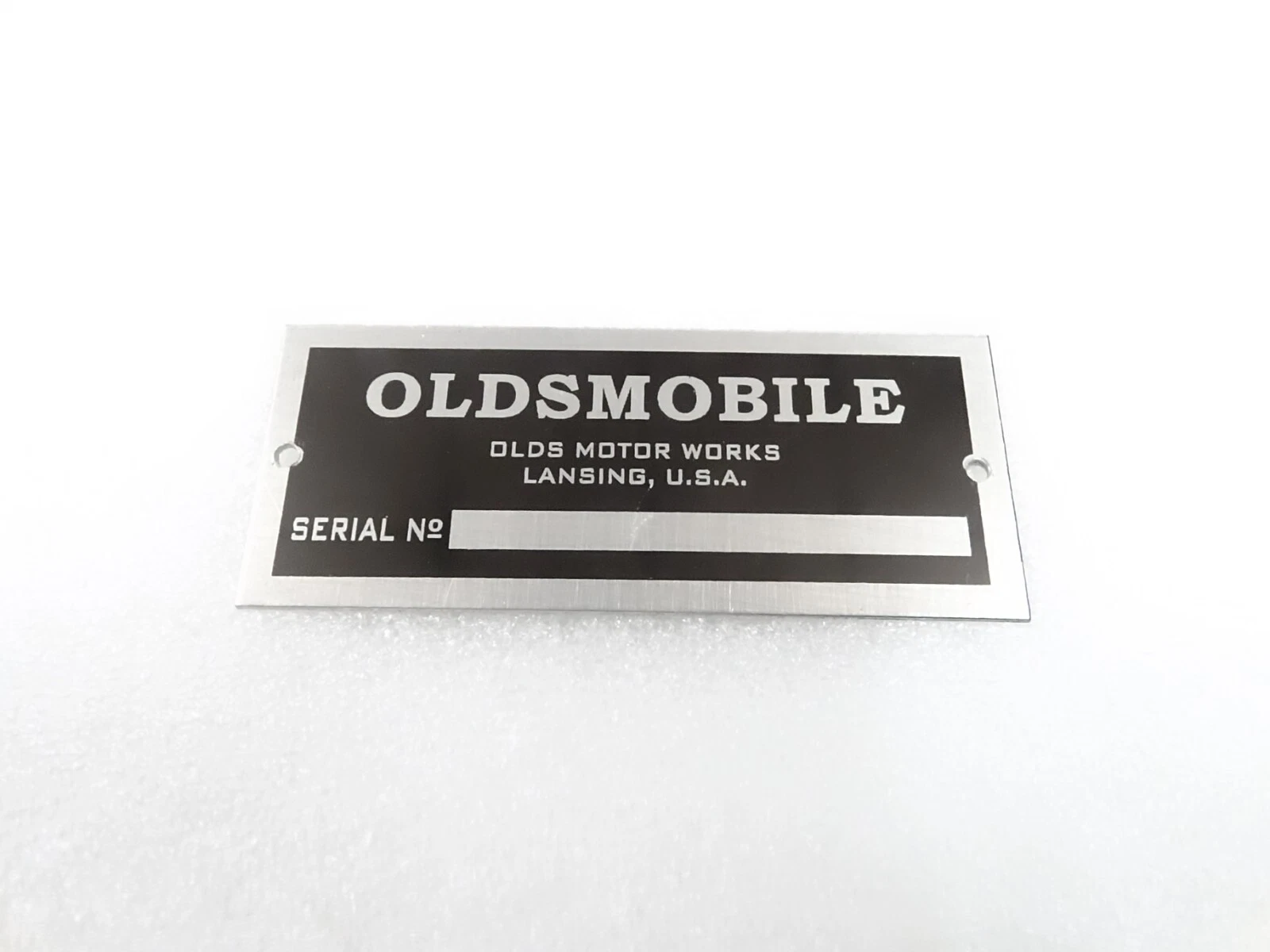 DATA PLATE FOR VINTAGE OLDSMOBILE STREET ROD CUSTOM #V289-8