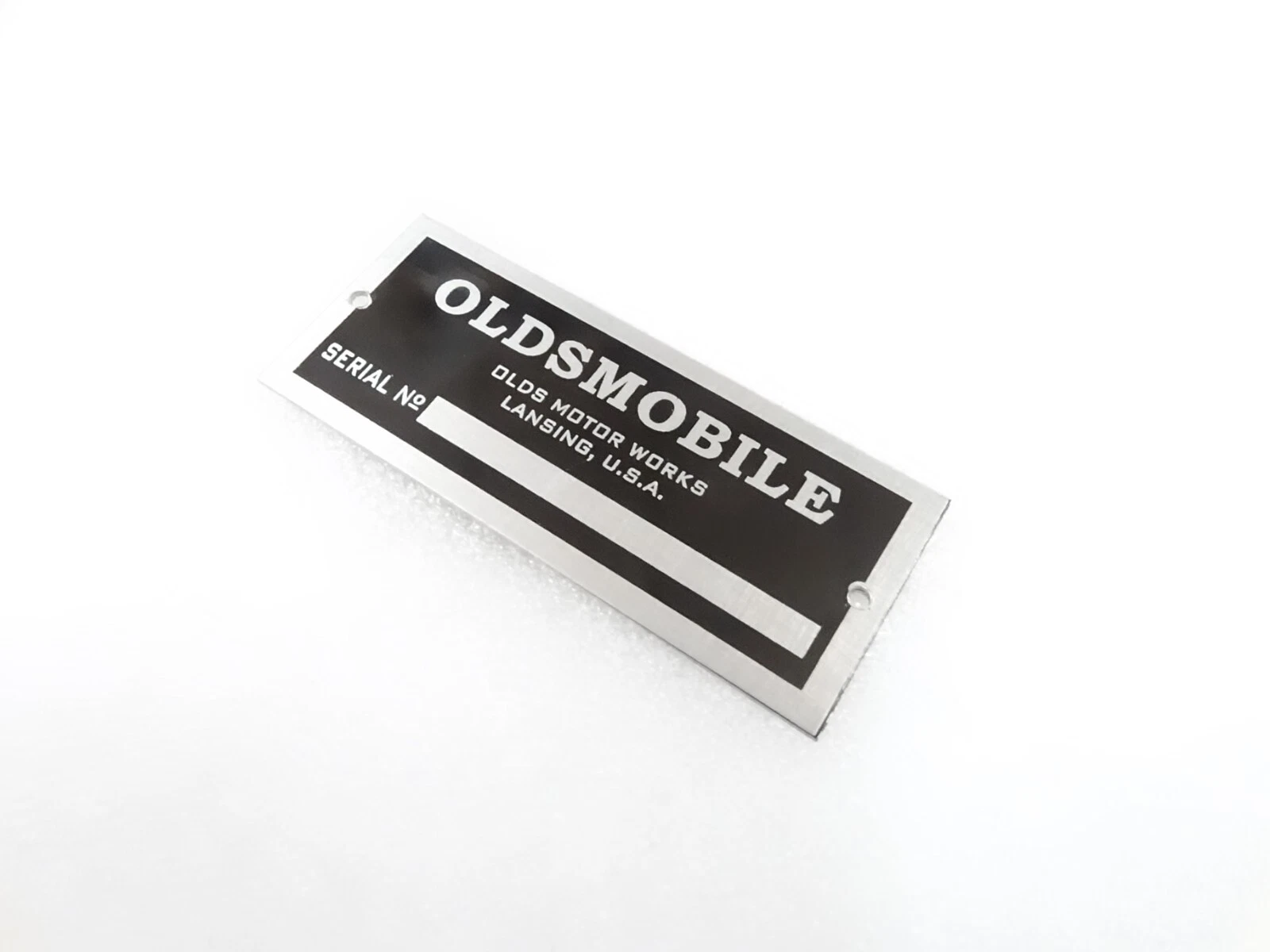 DATA PLATE FOR VINTAGE OLDSMOBILE STREET ROD CUSTOM #V289-8