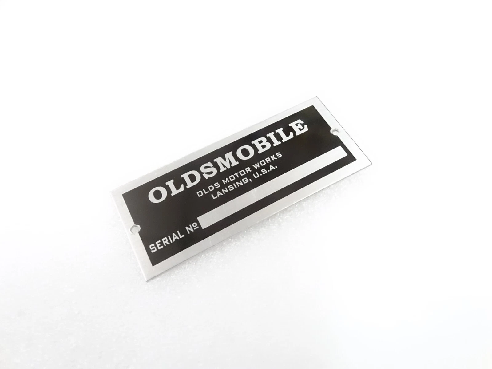 DATA PLATE FOR VINTAGE OLDSMOBILE STREET ROD CUSTOM #V289-8