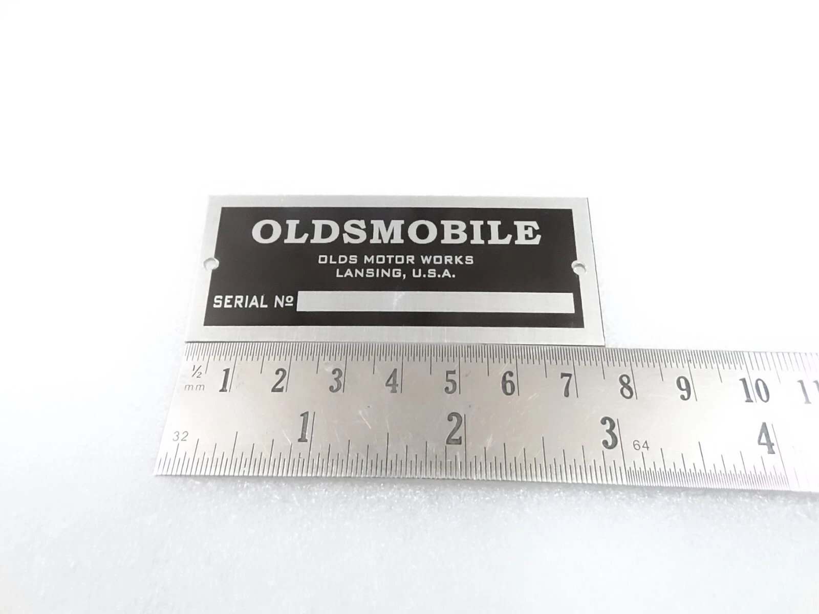 DATA PLATE FOR VINTAGE OLDSMOBILE STREET ROD CUSTOM #V289-8