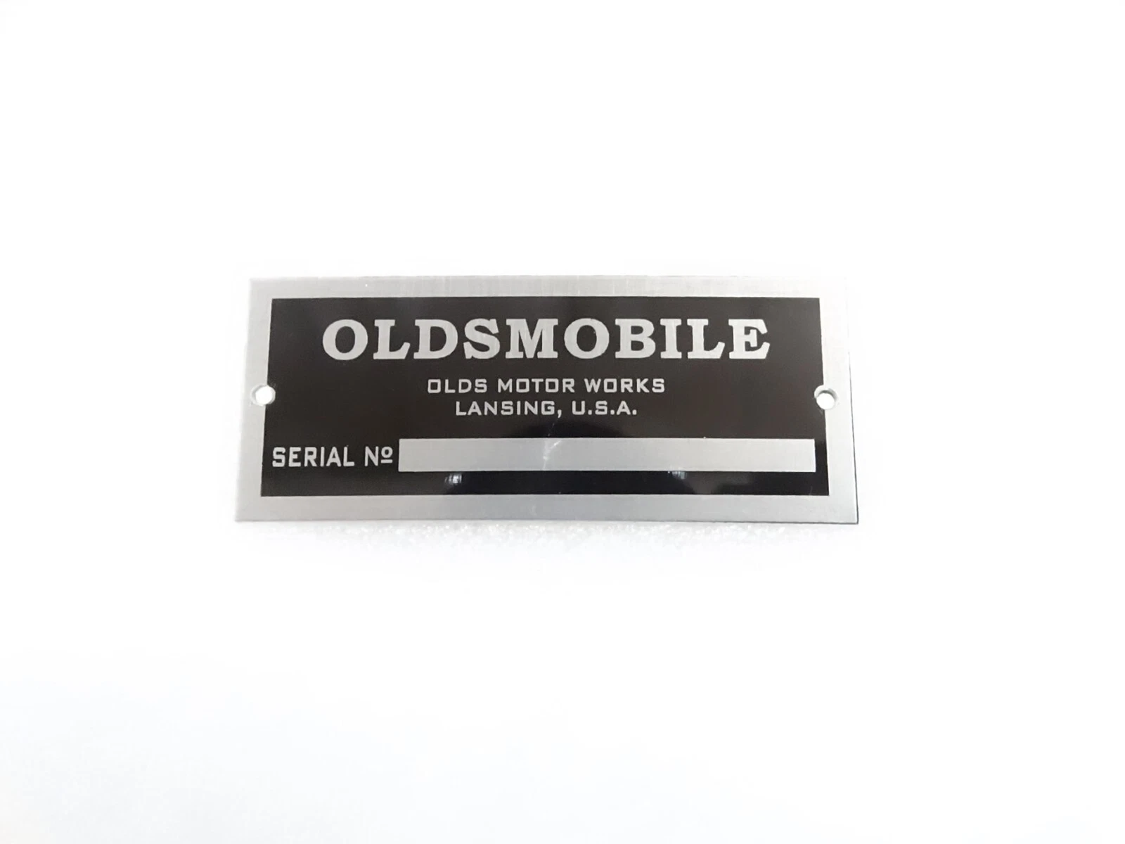 DATA PLATE FOR VINTAGE OLDSMOBILE STREET ROD CUSTOM #V289-8