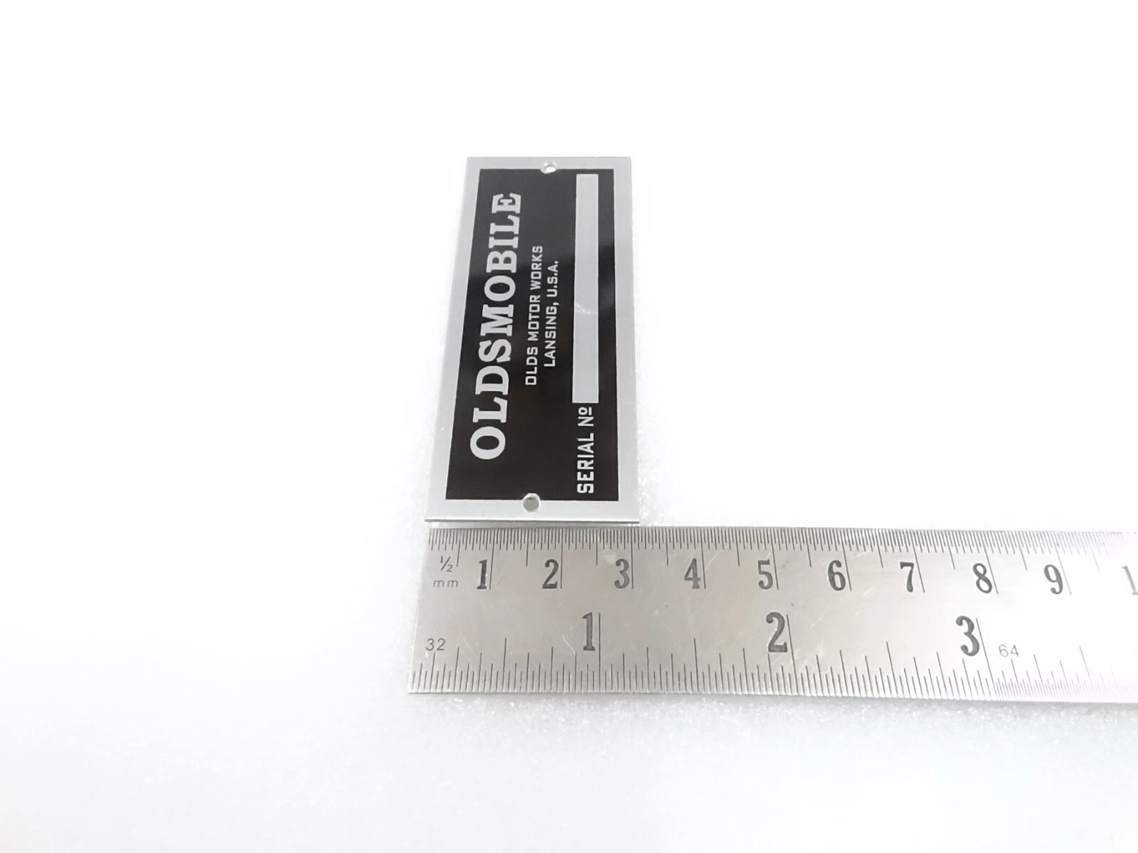 DATA PLATE FOR VINTAGE OLDSMOBILE STREET ROD CUSTOM #V289-8