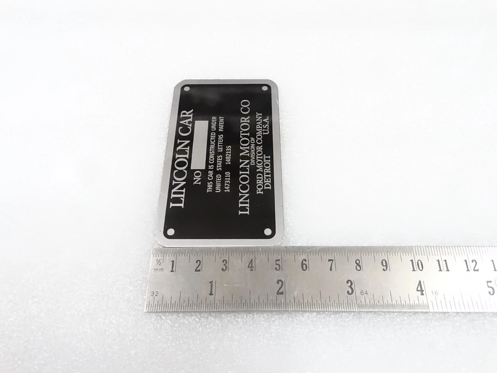 DATA PLATE FITS TO LINCOLN K SERIES COWL PLATE 1931 #V300-8