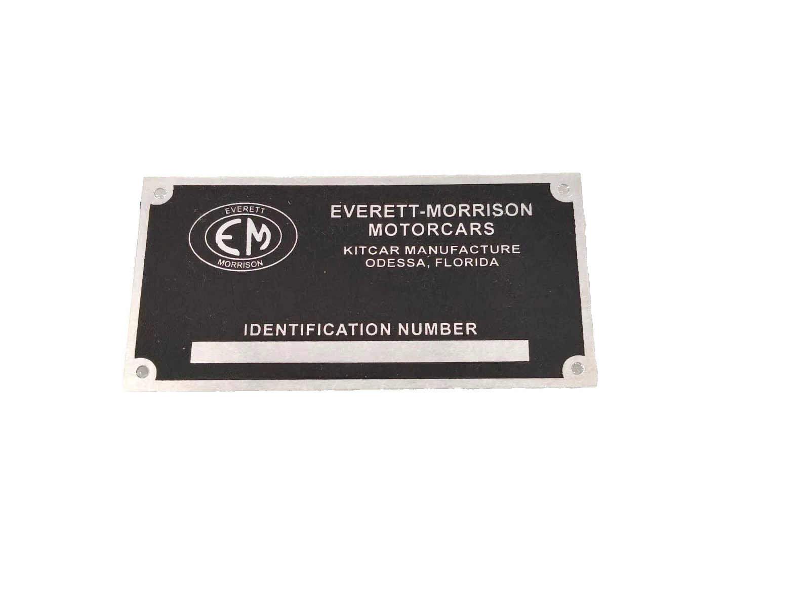 DATA PLATES FITS TO EVERETT MORRISON COBRA #V506-9