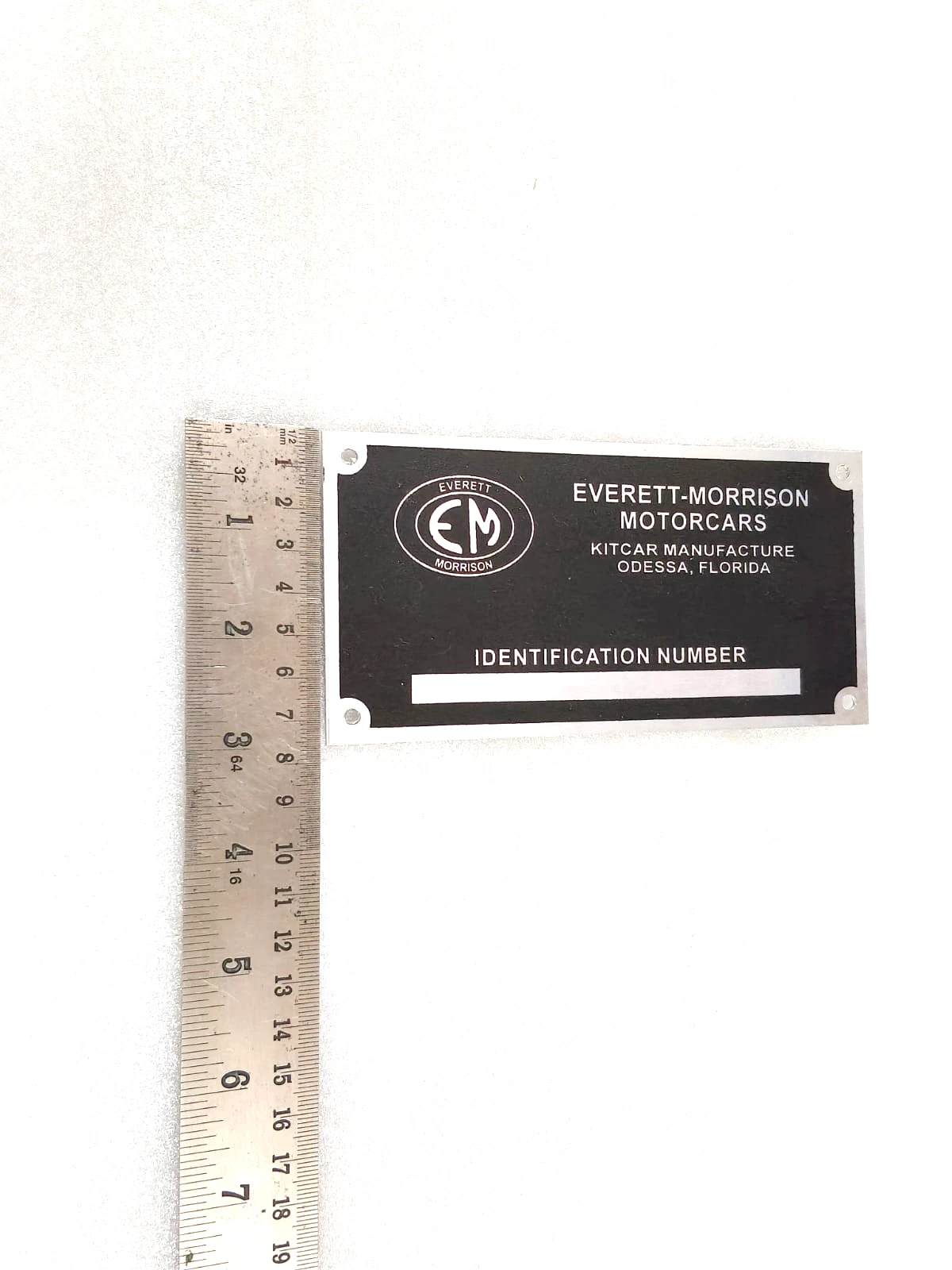 DATA PLATES FITS TO EVERETT MORRISON COBRA #V506-9