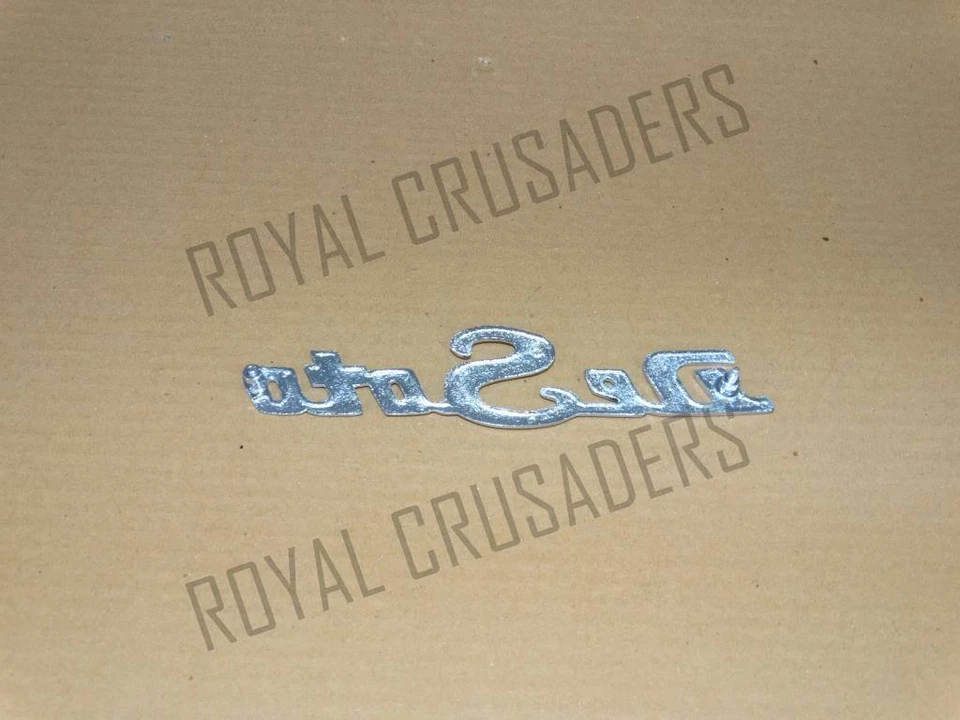 NEW VINTAGE DESOTO CHROMED BADGE (SMALL)