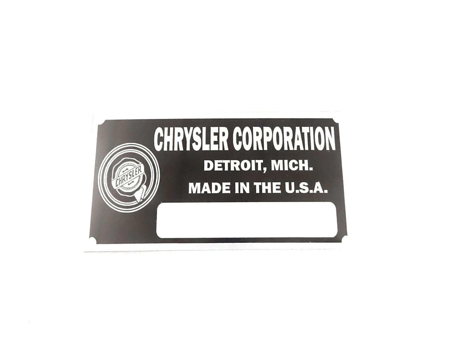 DATA PLATE FITS TO VINTAGE CHRYSLER COWL 1922-33 #V422-8