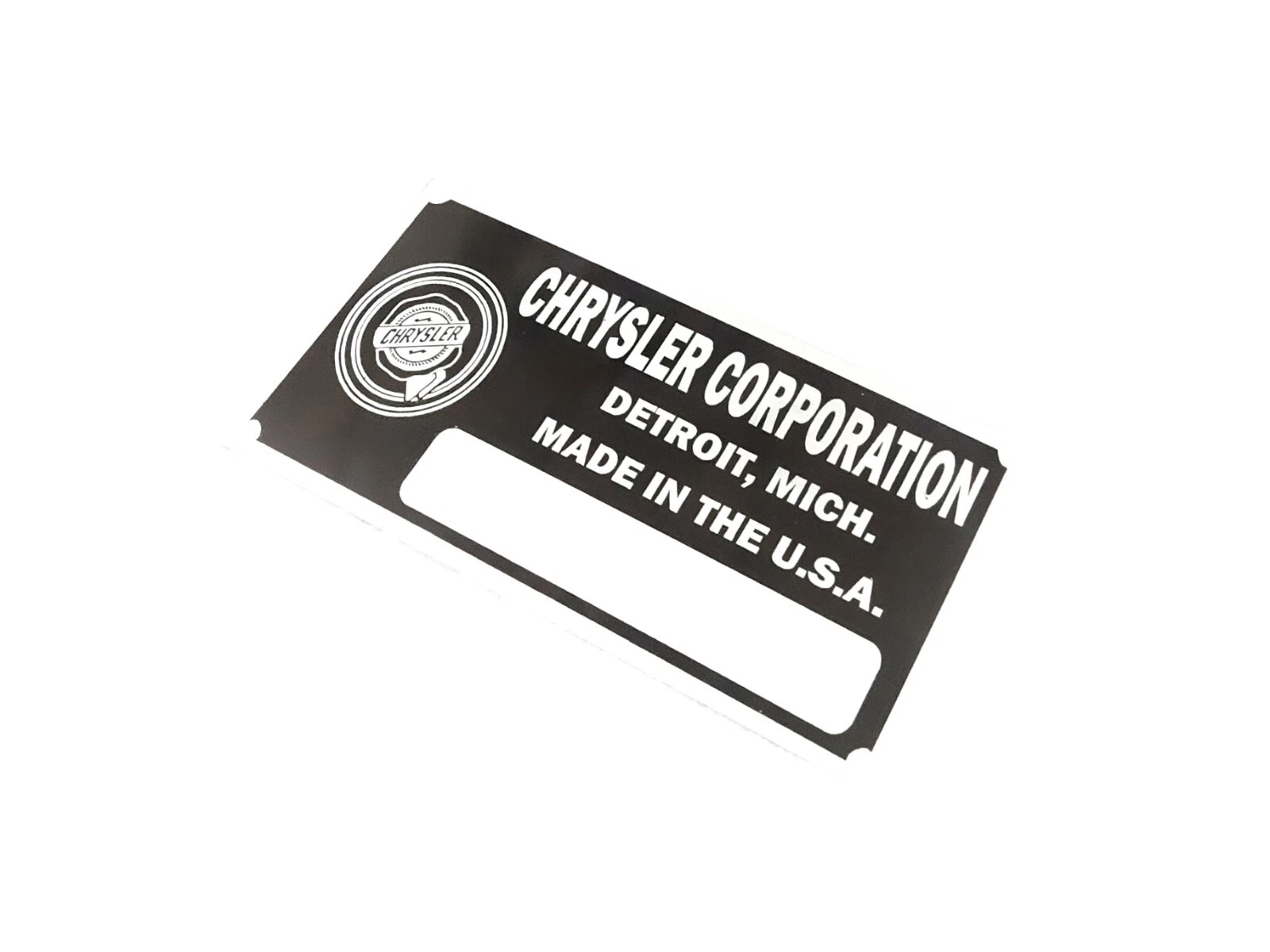 DATA PLATE FITS TO VINTAGE CHRYSLER COWL 1922-33 #V422-8