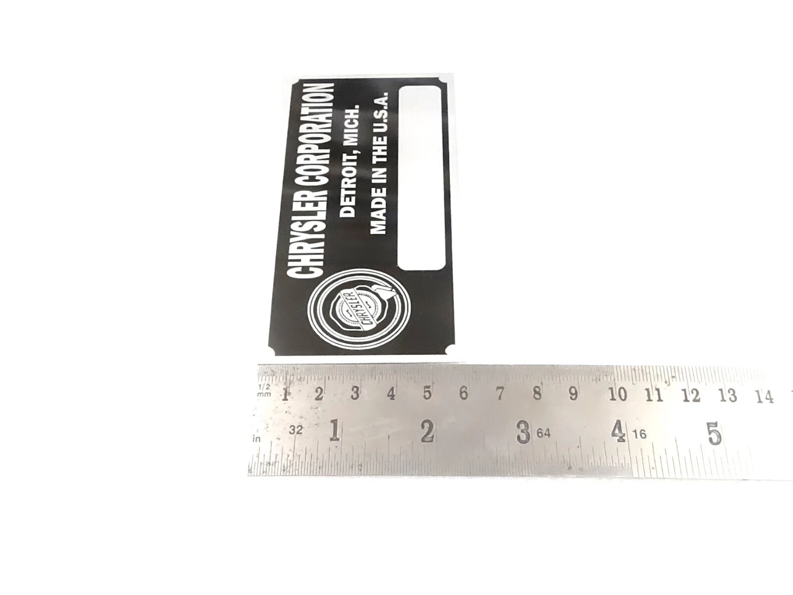 DATA PLATE FITS TO VINTAGE CHRYSLER COWL 1922-33 #V422-8