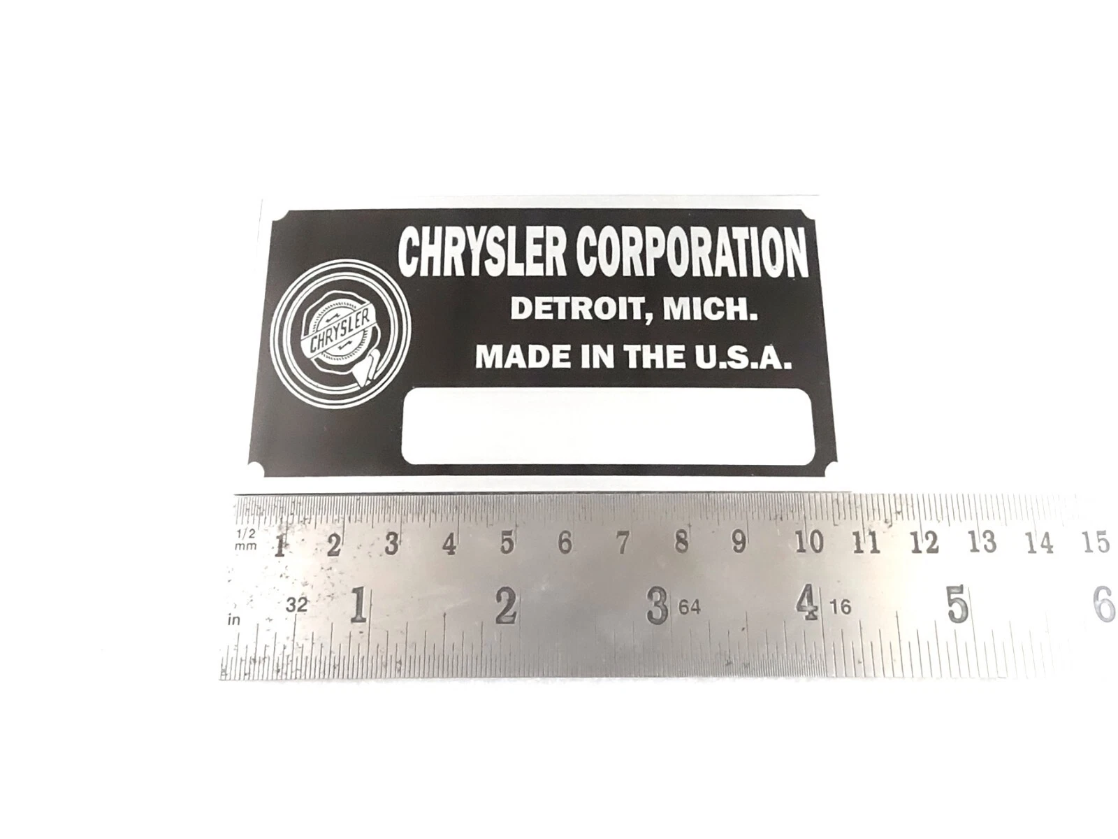 DATA PLATE FITS TO VINTAGE CHRYSLER COWL 1922-33 #V422-8