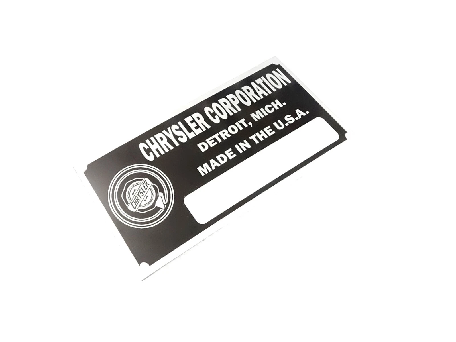DATA PLATE FITS TO VINTAGE CHRYSLER COWL 1922-33 #V422-8