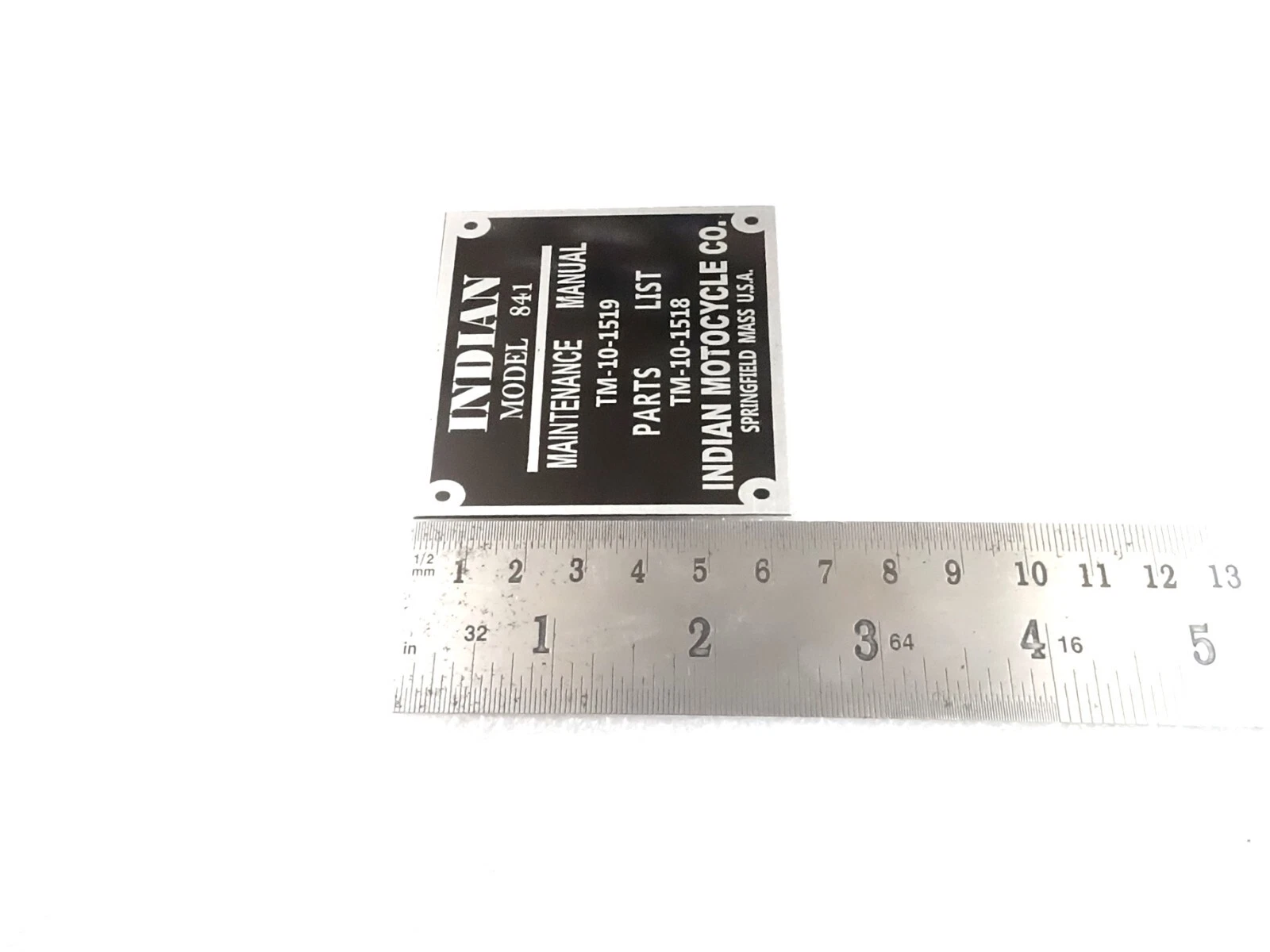 DATA PLATE FITS CLASSIC VINTAGE INDIAN MODEL 841 WW2 WWll #V430-8