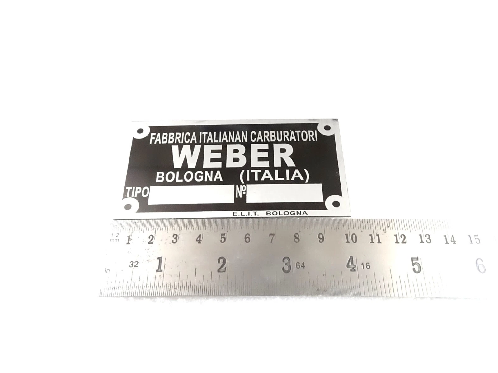 DATA PLATE FITS TO TYPENSCHILD WEBER VERGASER FIAT LANCIA FERRARI MASERATI OPEL
