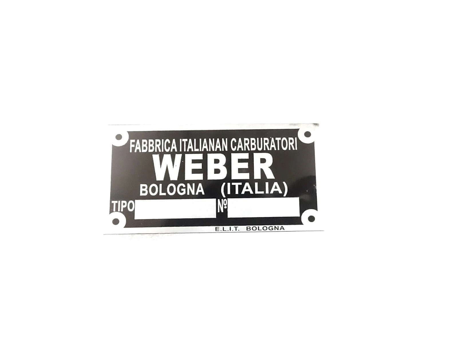 DATA PLATE FITS TO TYPENSCHILD WEBER VERGASER FIAT LANCIA FERRARI MASERATI OPEL