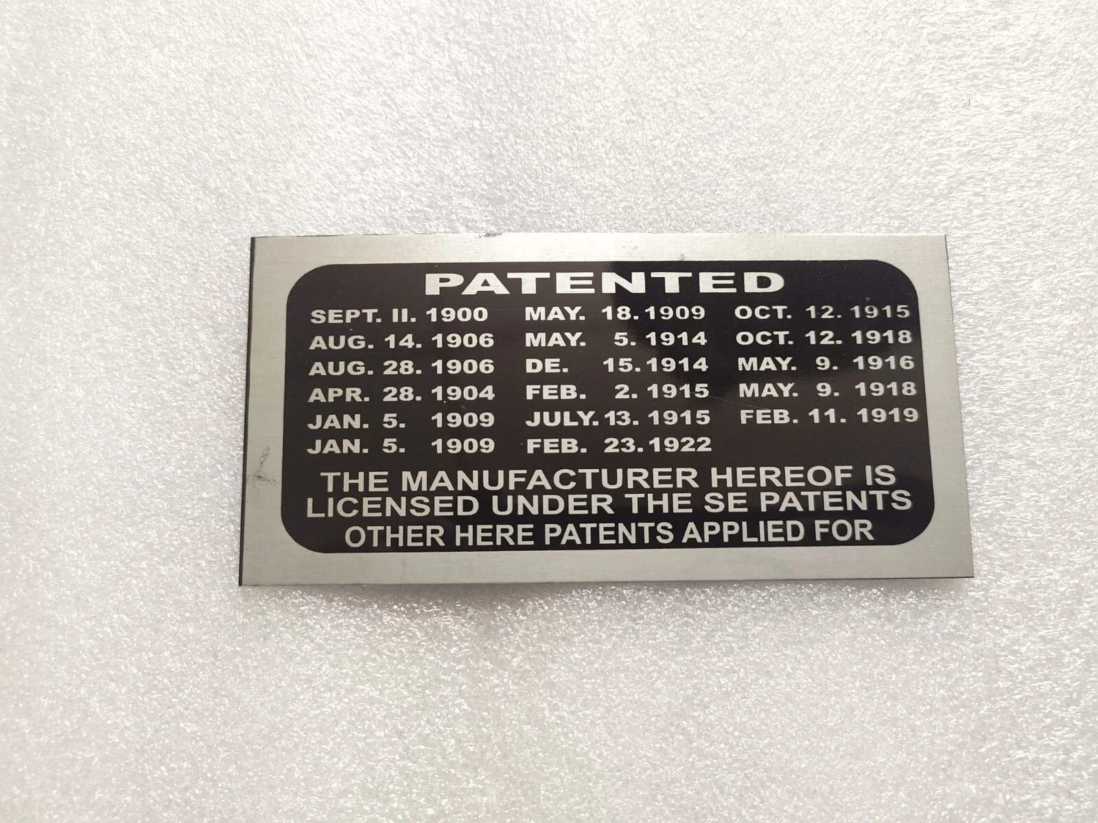 DATA PLATE SET FITS TO VINTAGE CLASSIC MARMON 1926 # V457-8
