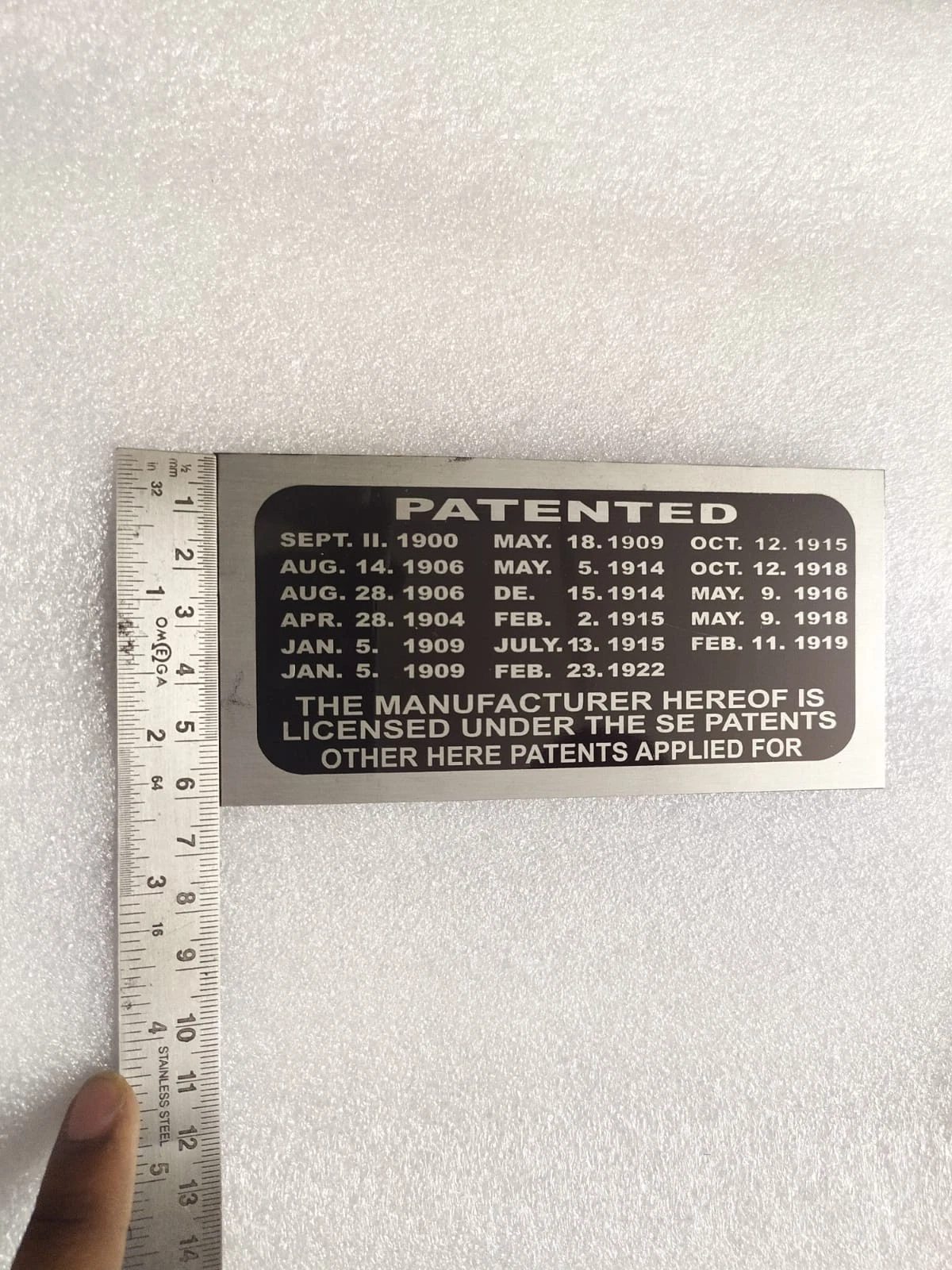 DATA PLATE SET FITS TO VINTAGE CLASSIC MARMON 1926 # V457-8