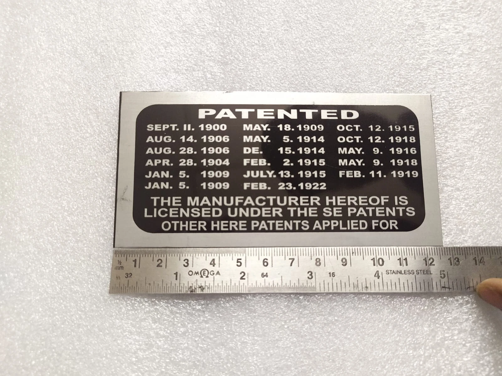 DATA PLATE SET FITS TO VINTAGE CLASSIC MARMON 1926 # V457-8