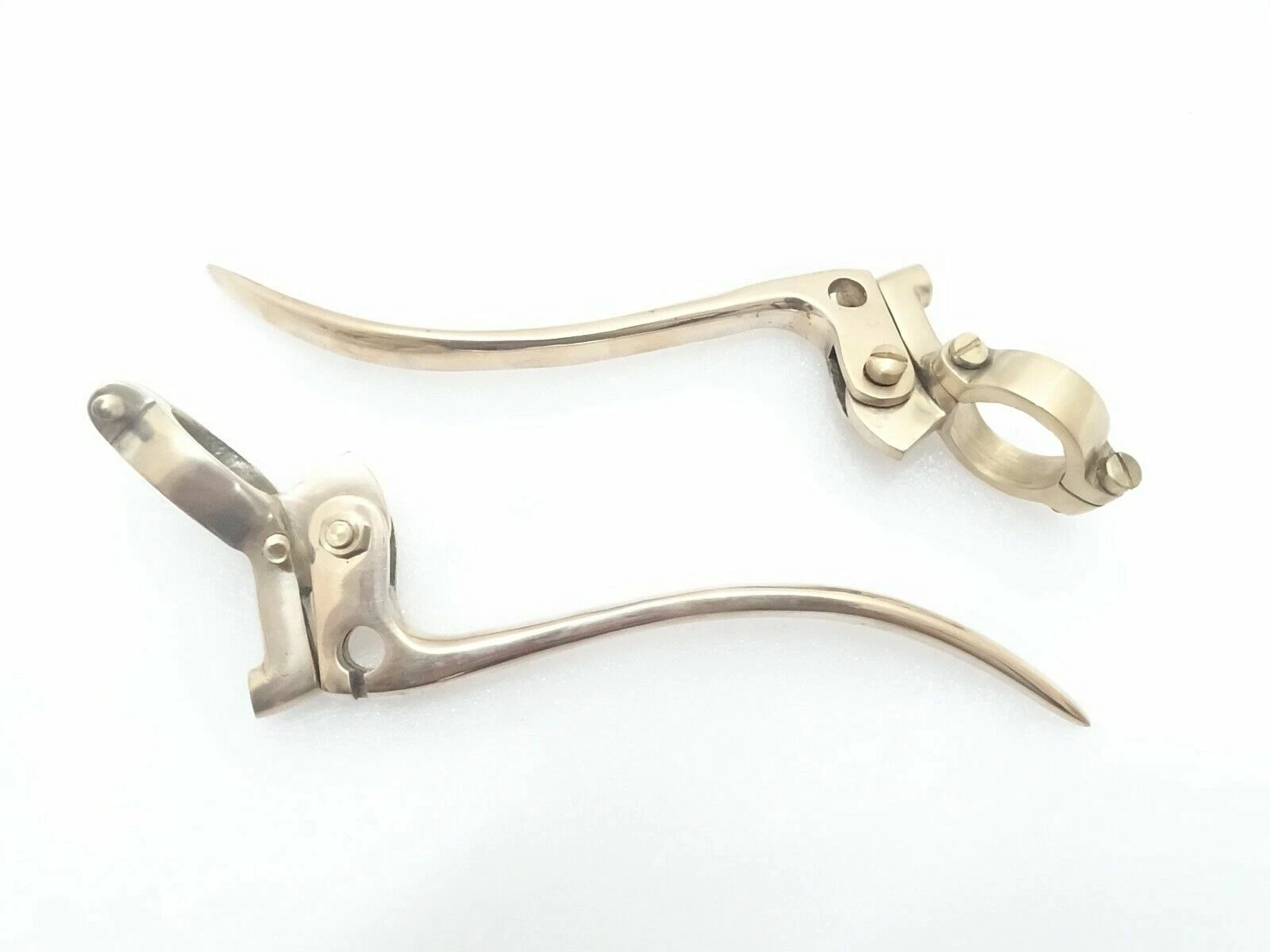 Universal Vintage Motorcycle Brass Brake & Clutch Lever Set 1" BSA, ETC