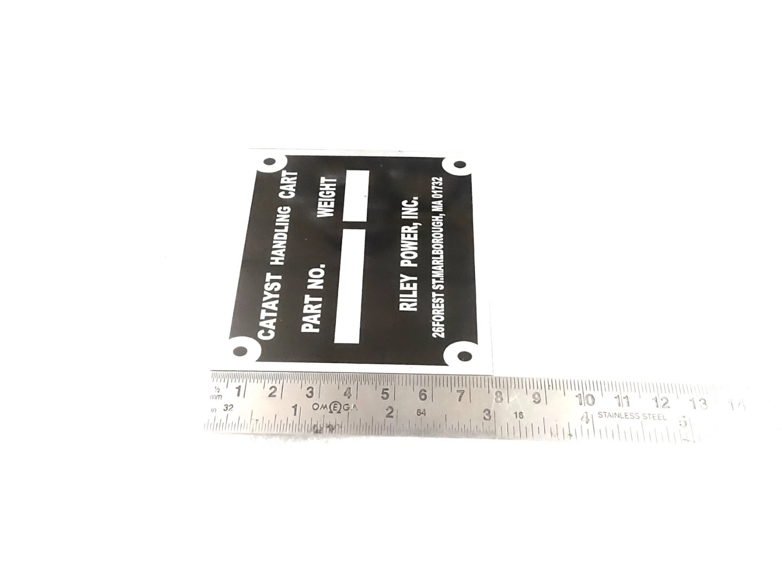 DATA PLATE FITS TO TRACTOR MACHINE CUSTOM WORK RILEY POWER #V435-8