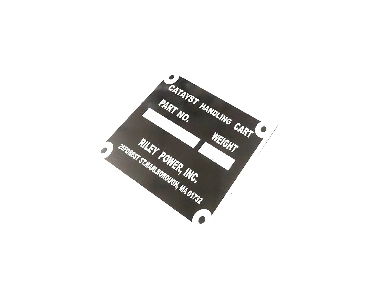 DATA PLATE FITS TO TRACTOR MACHINE CUSTOM WORK RILEY POWER #V435-8