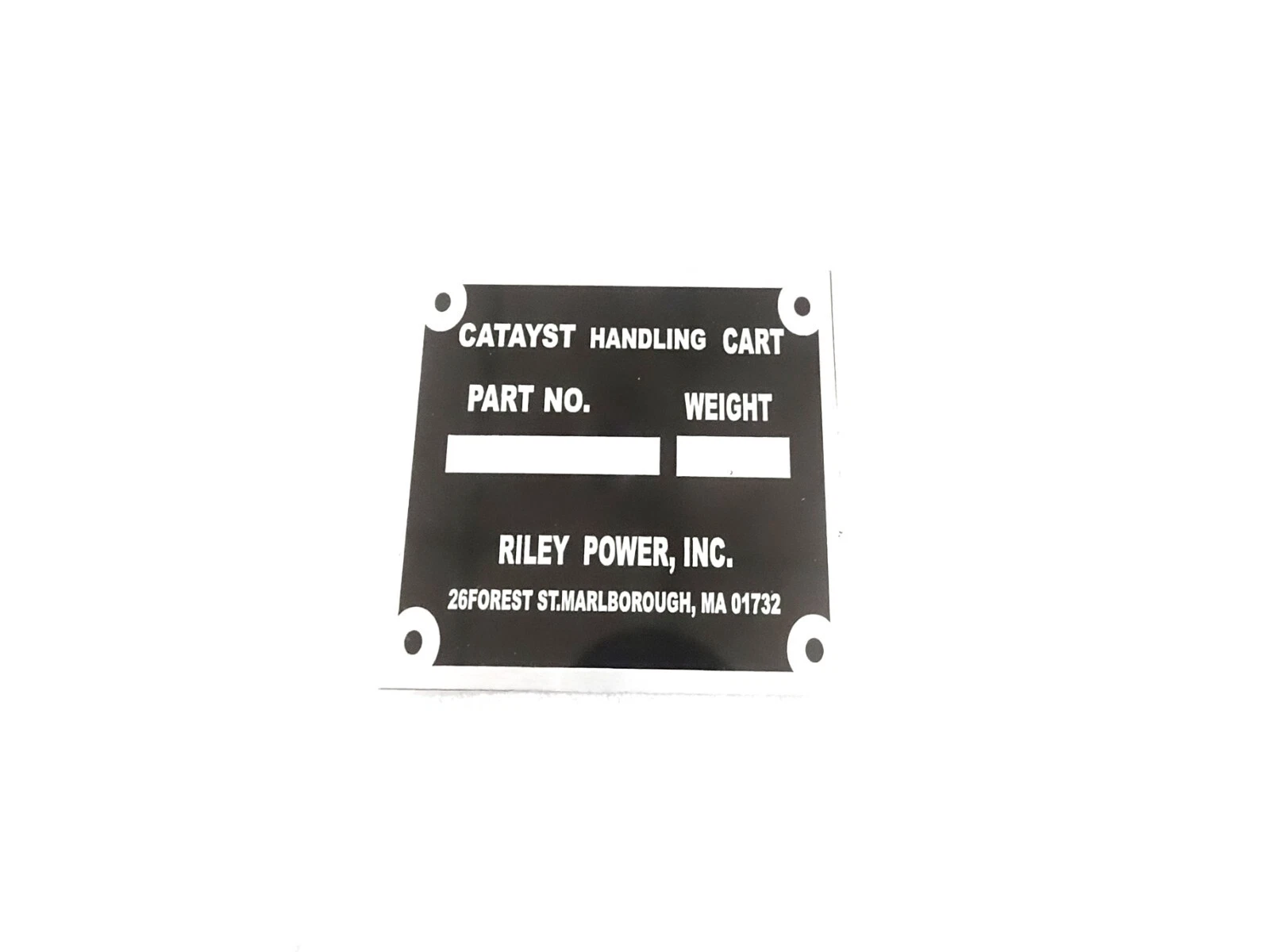 DATA PLATE FITS TO TRACTOR MACHINE CUSTOM WORK RILEY POWER #V435-8