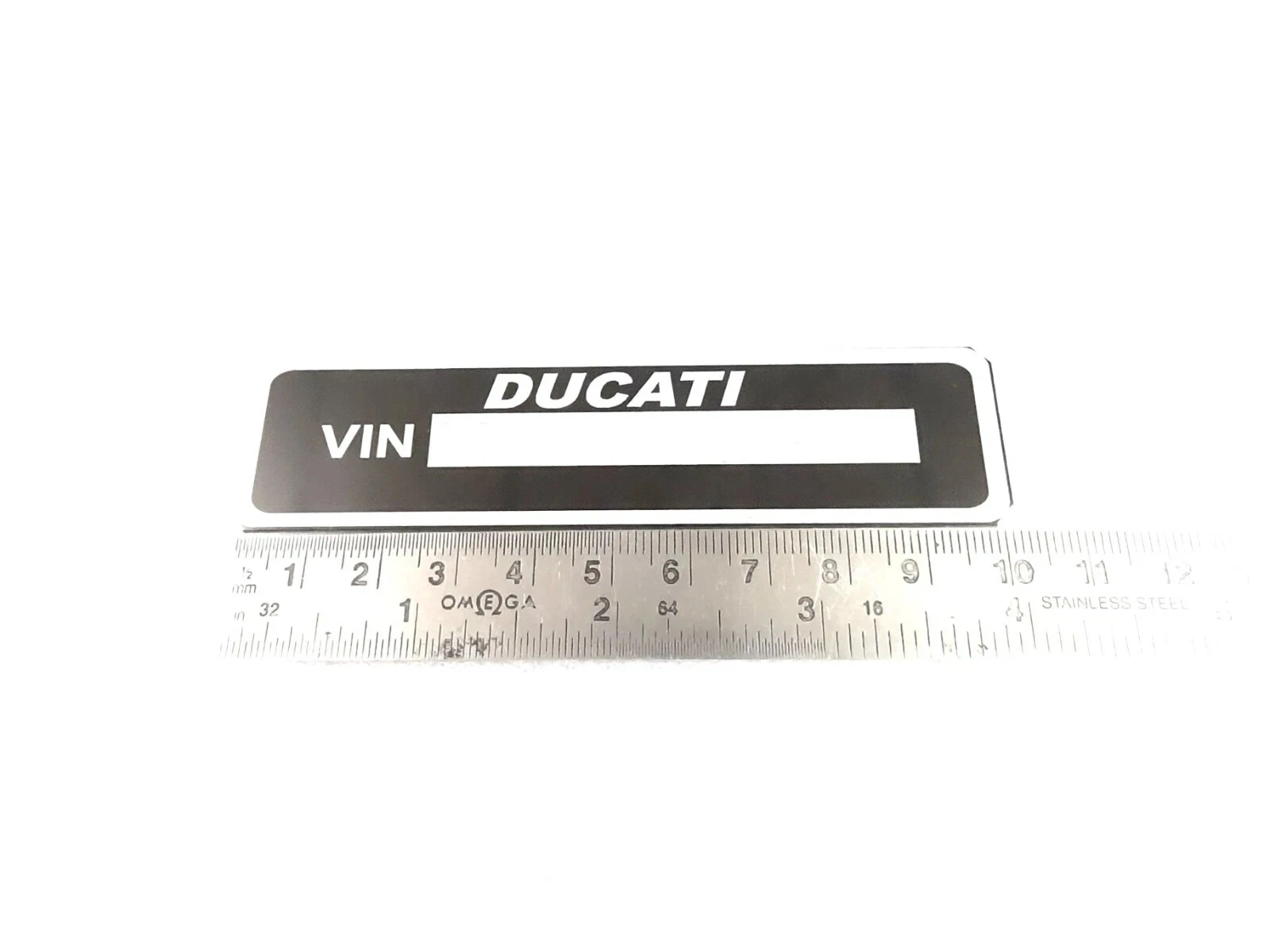 DATA PLATE BLANK FITS TO CLASSIC VINTAGE UNIVERSAL DUCATI MODELS #V447-8