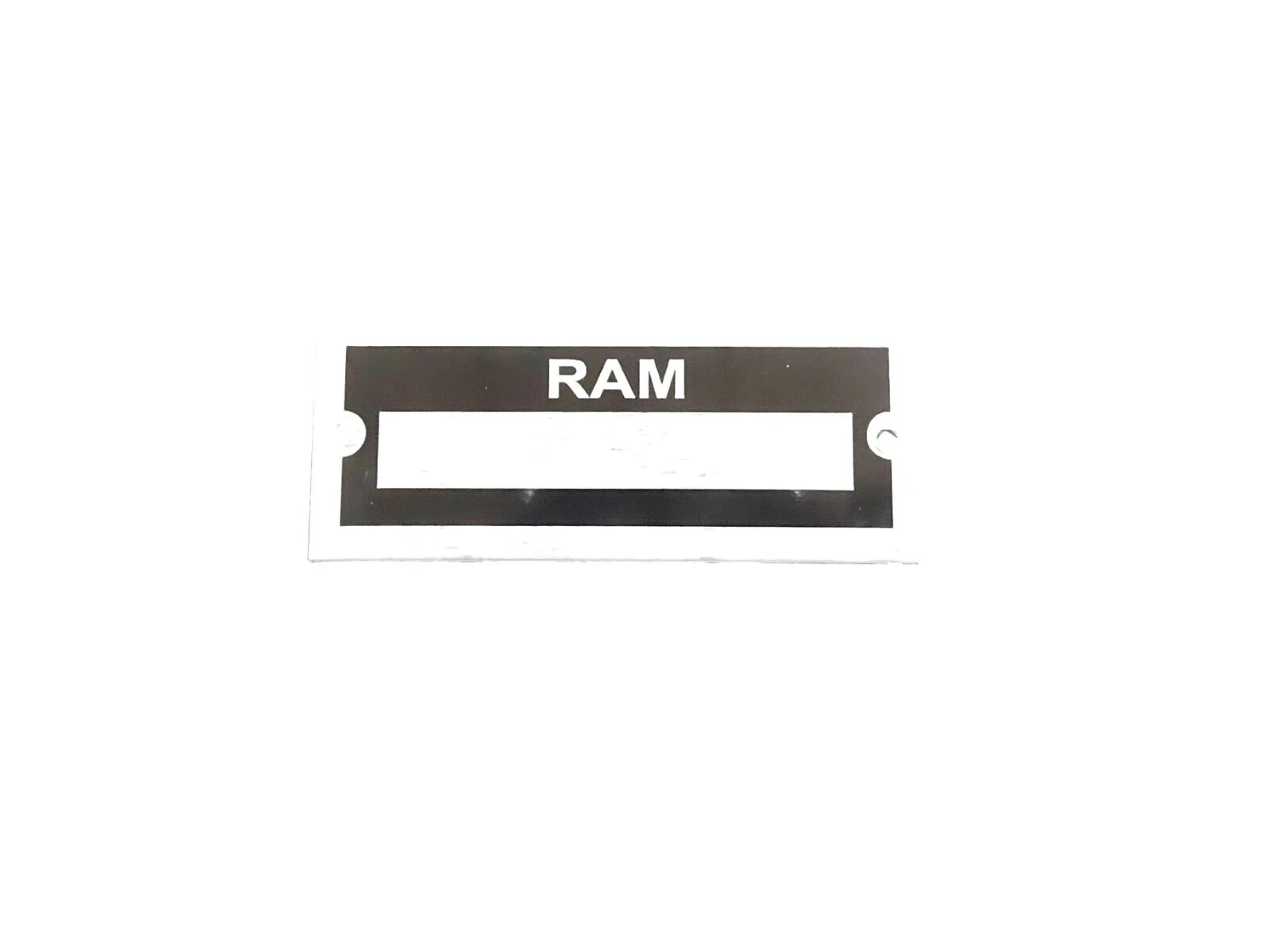 DATA PLATE BLANK FOR RAM #V456-8