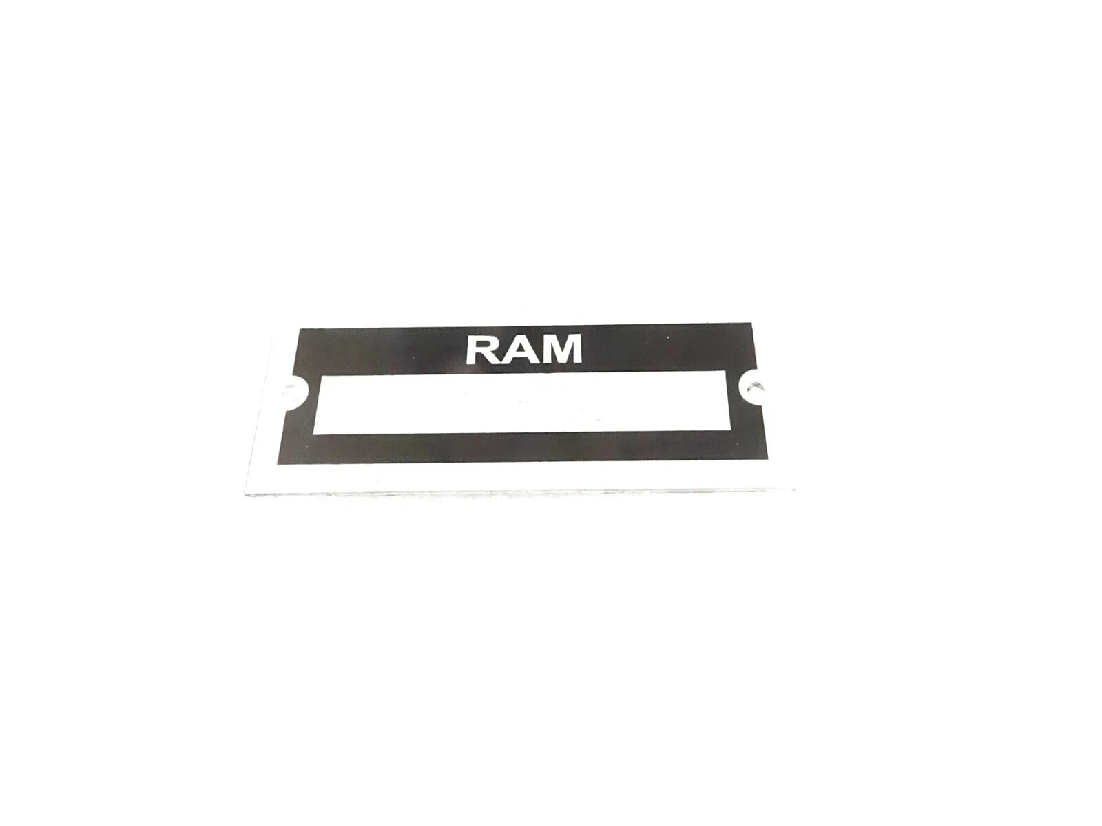 DATA PLATE BLANK FOR RAM #V456-8