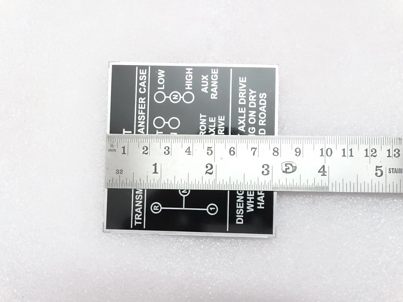 Dash Data Plate Aluminum Black Set Of 3 For Jeeps Willys Ford CJ2A CJ3A CJ3