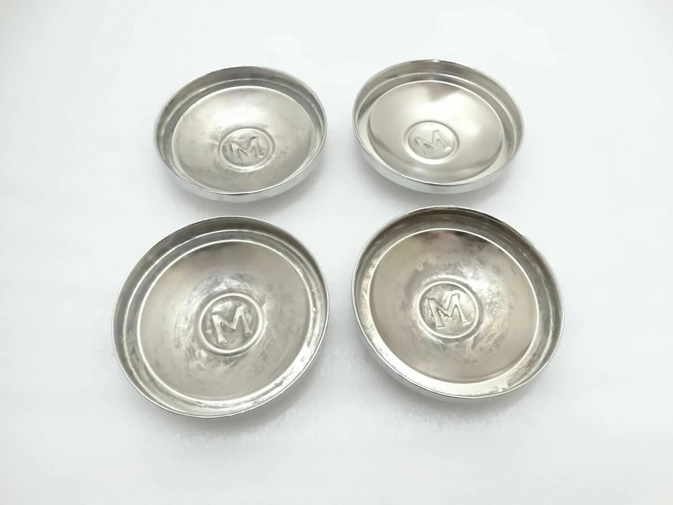 Vintage Morris Minor Front/Rear Wheel Hub Chromed 4x Covers/Caps