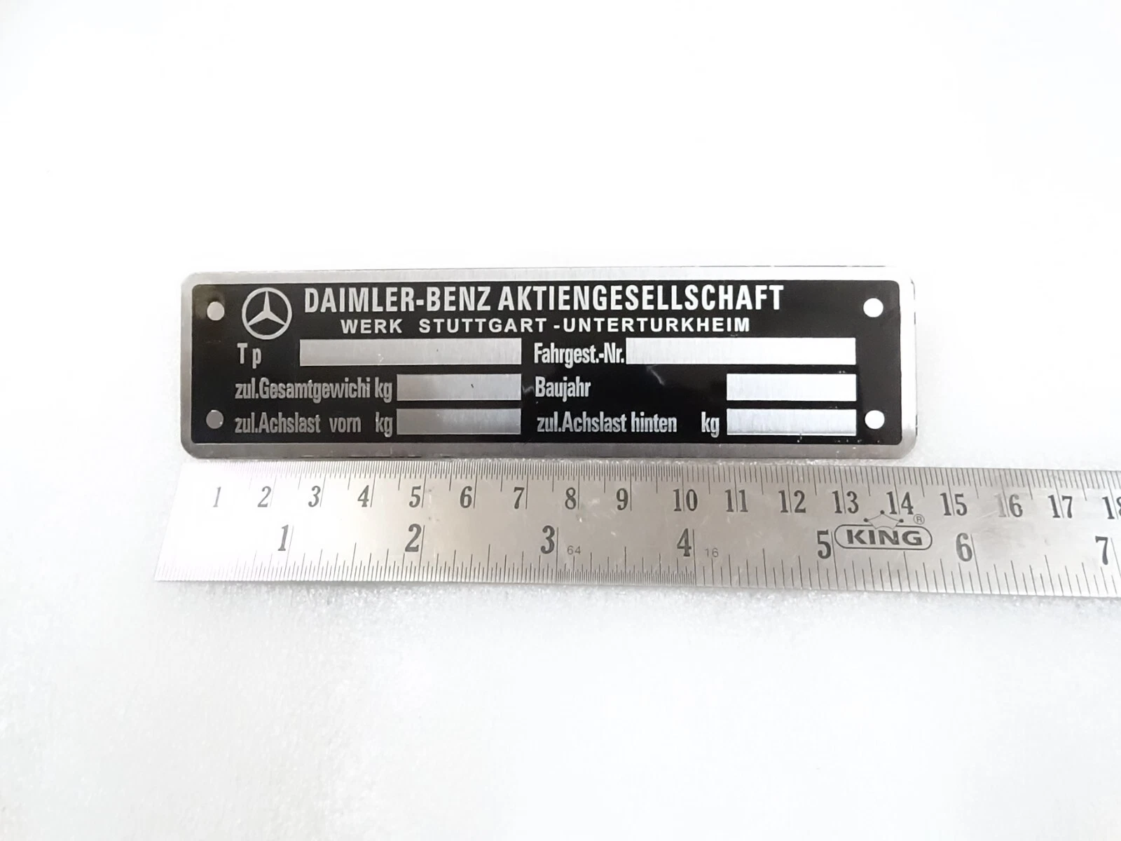 Data Plates Mercedes Cars Metal Black 3 Units Fit For Mercedes Benz #23D18