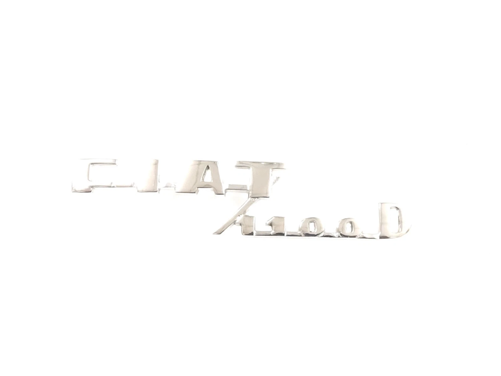 CHROME BADGE EMBLEM FOR VINTAGE CLASSIC FIAT 1100 CAR 1960'S #V418-8
