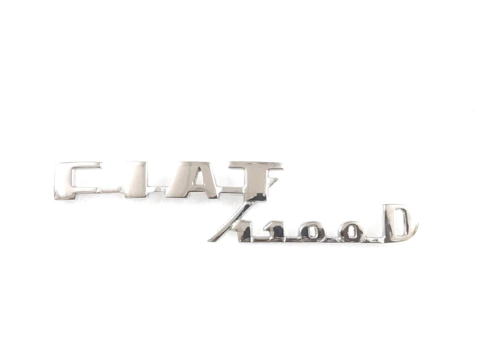 CHROME BADGE EMBLEM FOR VINTAGE CLASSIC FIAT 1100 CAR 1960'S #V418-8