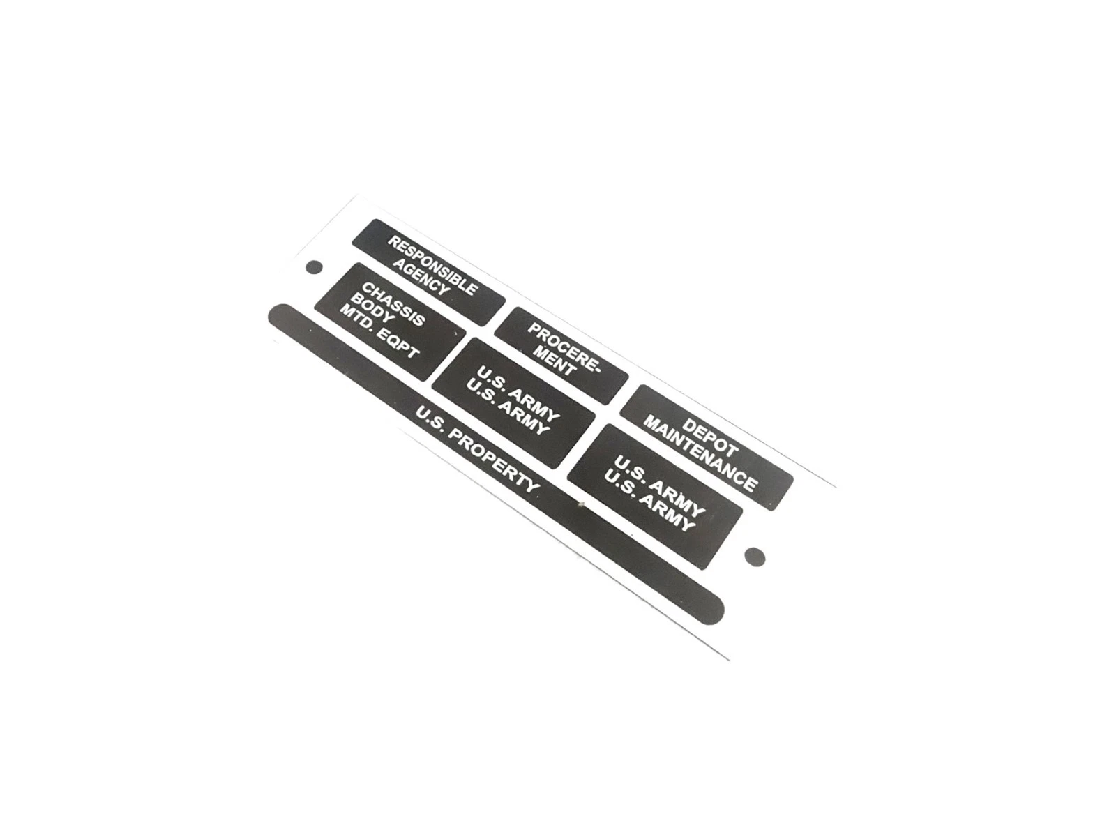 DATA PLATE FITS TO CLASSIC M416 TRAILER AGENCY M38 M38AI M151 #V481-8