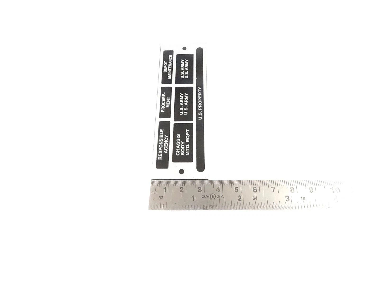 DATA PLATE FITS TO CLASSIC M416 TRAILER AGENCY M38 M38AI M151 #V481-8