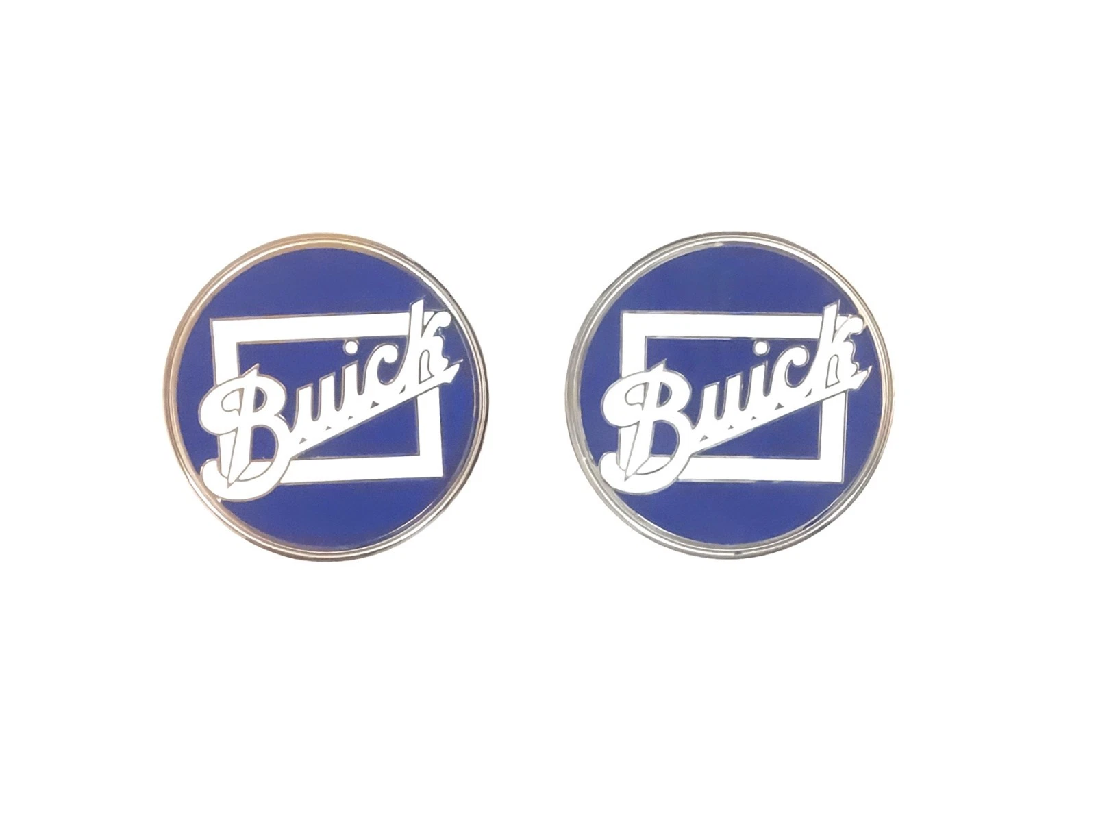 2 X FRONT RADIATOR GRILL BADGE EMBLEM MONOGRAM FITS VINTAGE BUICK CAR #V487-8