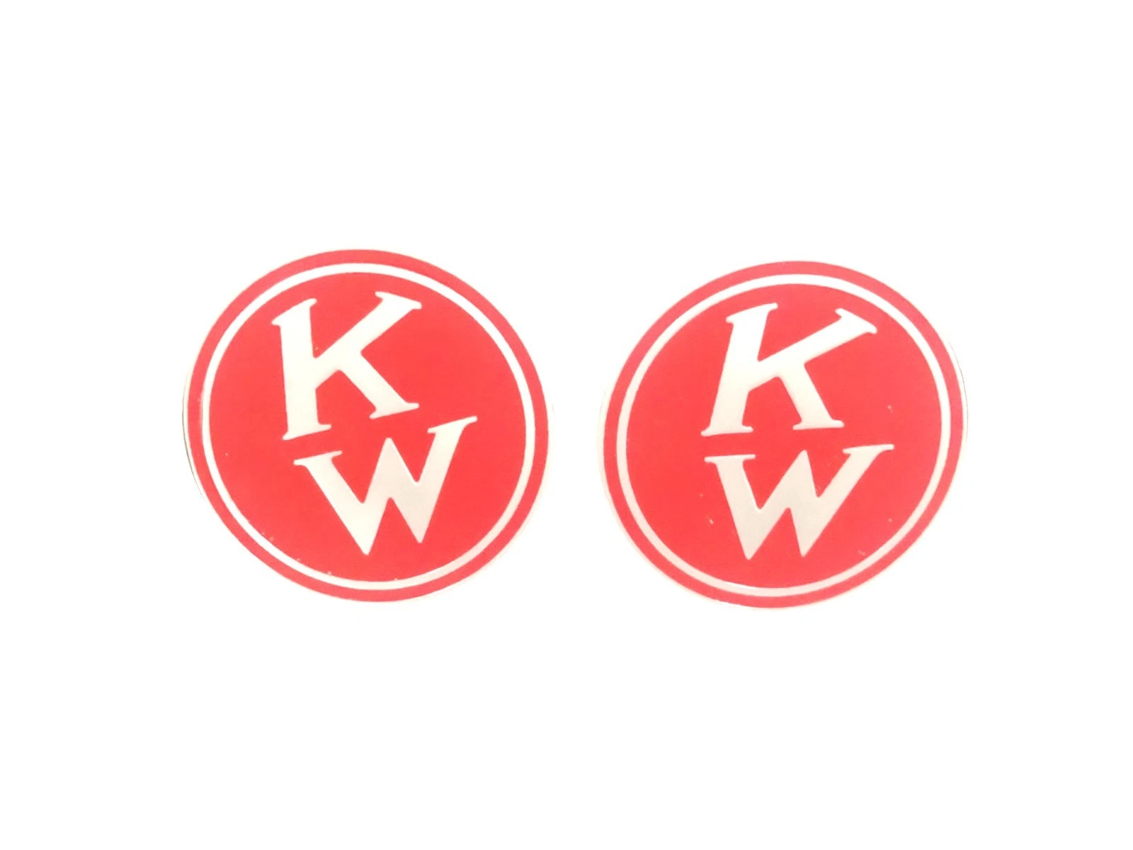2 X FRONT RADIATOR GRILL BADGE EMBLEM MONOGRAM FITS TO VINTAGE KENWORTH #V488-8