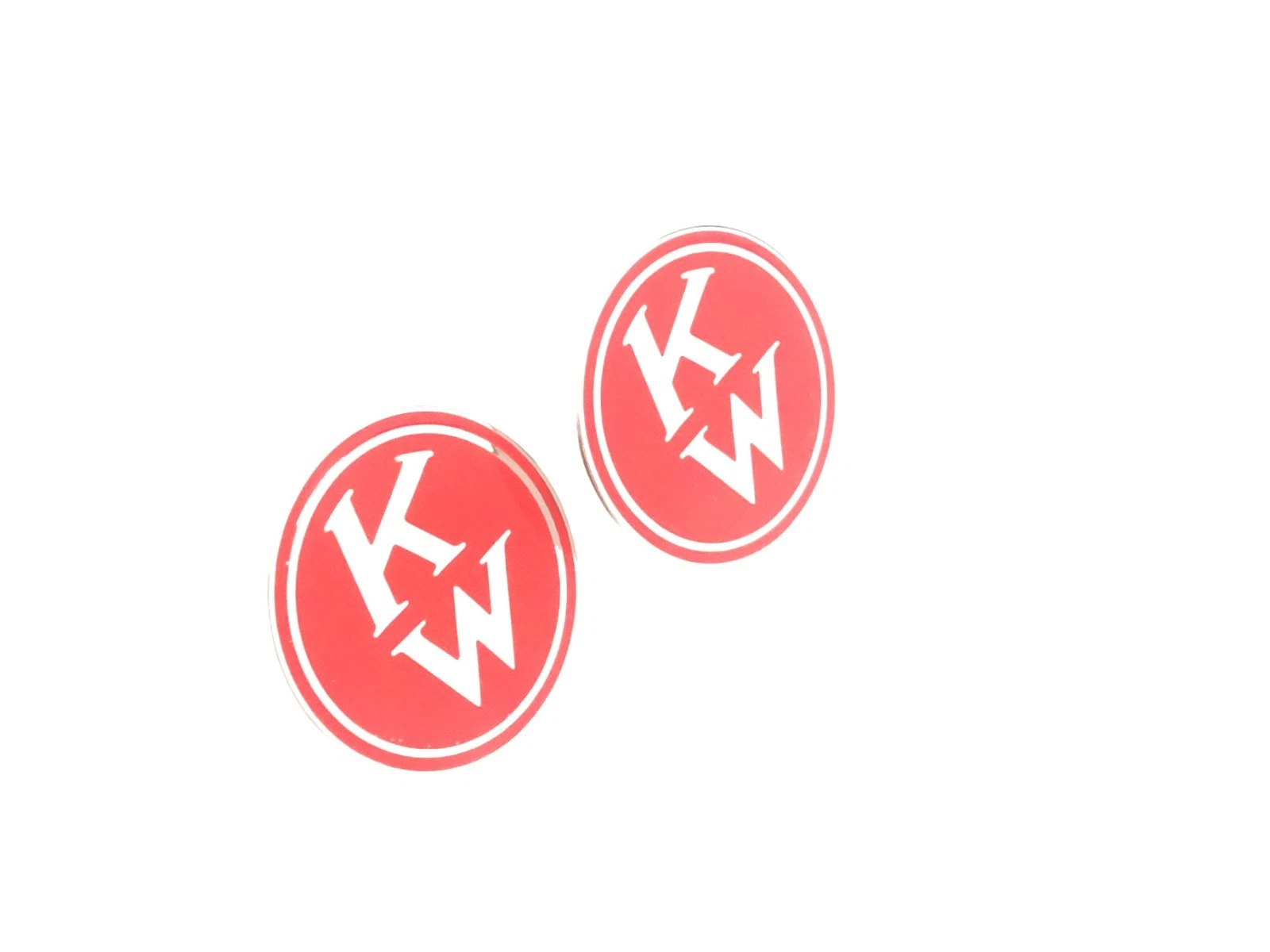 2 X FRONT RADIATOR GRILL BADGE EMBLEM MONOGRAM FITS TO VINTAGE KENWORTH #V488-8