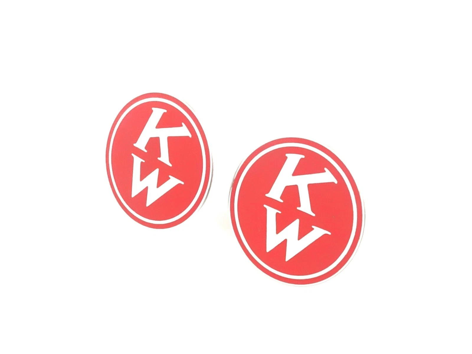 2 X FRONT RADIATOR GRILL BADGE EMBLEM MONOGRAM FITS TO VINTAGE KENWORTH #V488-8