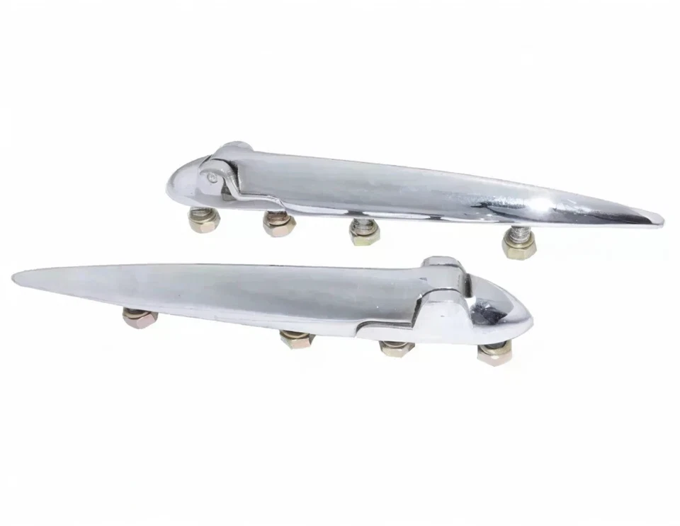 OEM Quality Bonnet Hood Hinges Set Chrome Plated 9" For vintage Car #G618