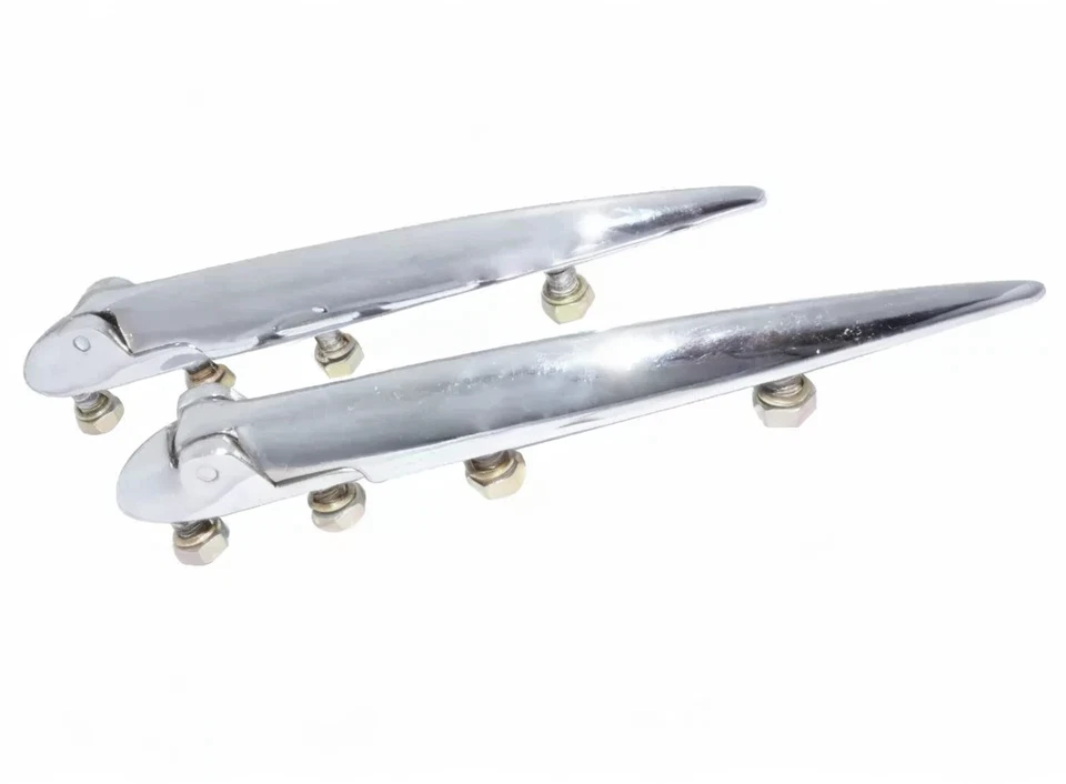 OEM Quality Bonnet Hood Hinges Set Chrome Plated 9" For vintage Car #G618