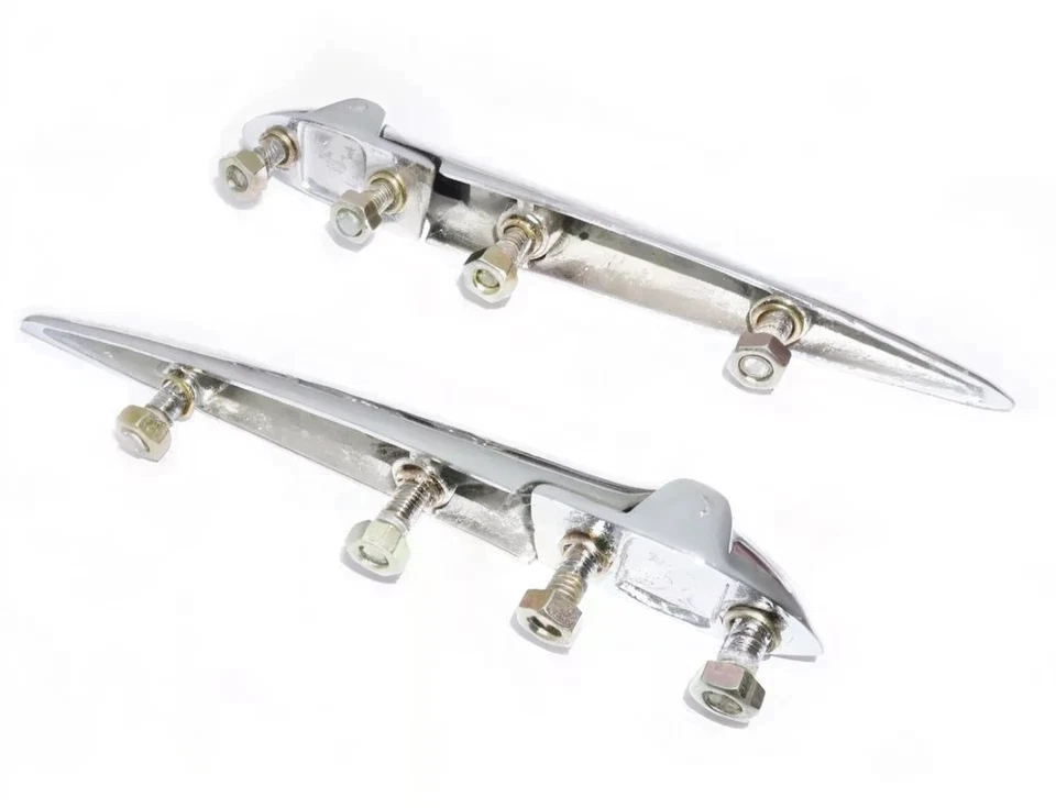 OEM Quality Bonnet Hood Hinges Set Chrome Plated 9" For vintage Car #G618