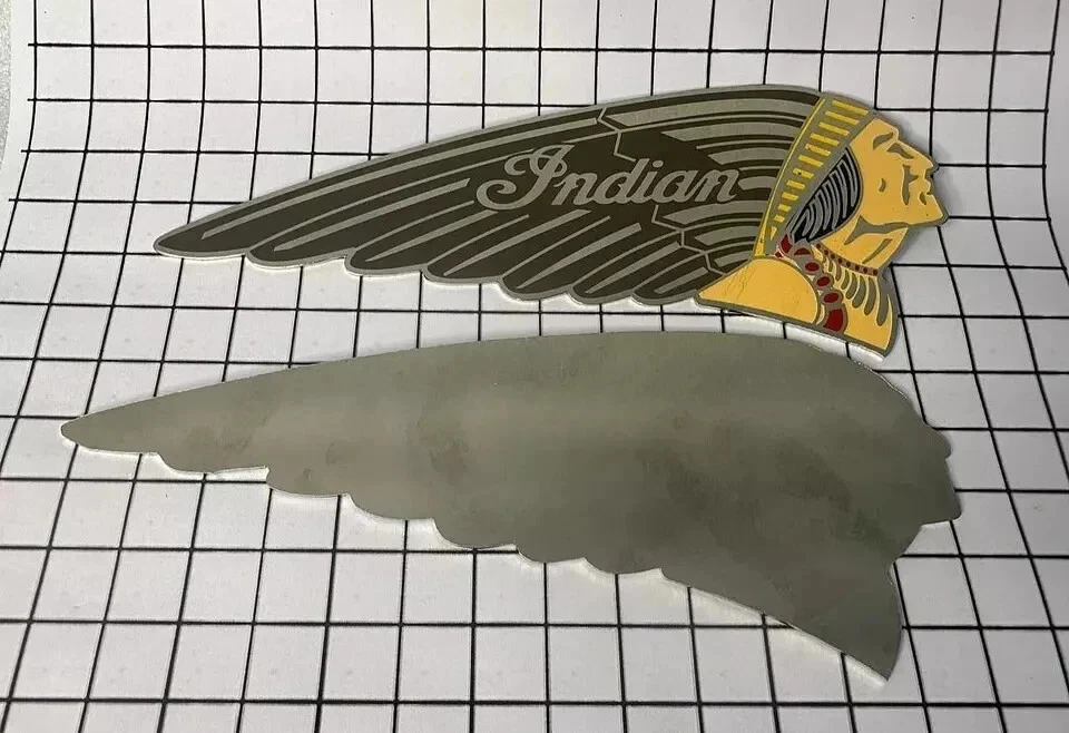 2 X METAL Fuel Tank Emblem Badge Set FITS Indian Chief Scout Motorcycle
