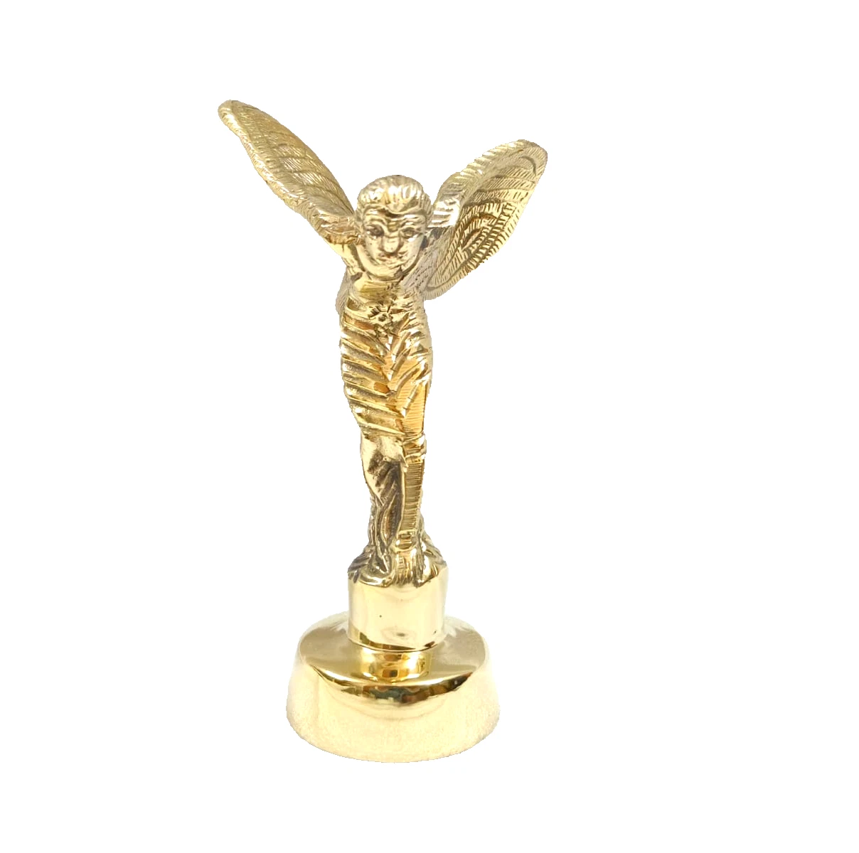 BRASS Spirit of Ecstasy BADGE FITS ROLLS ROYCE Phantom car Bonnet Mascot REPLICA