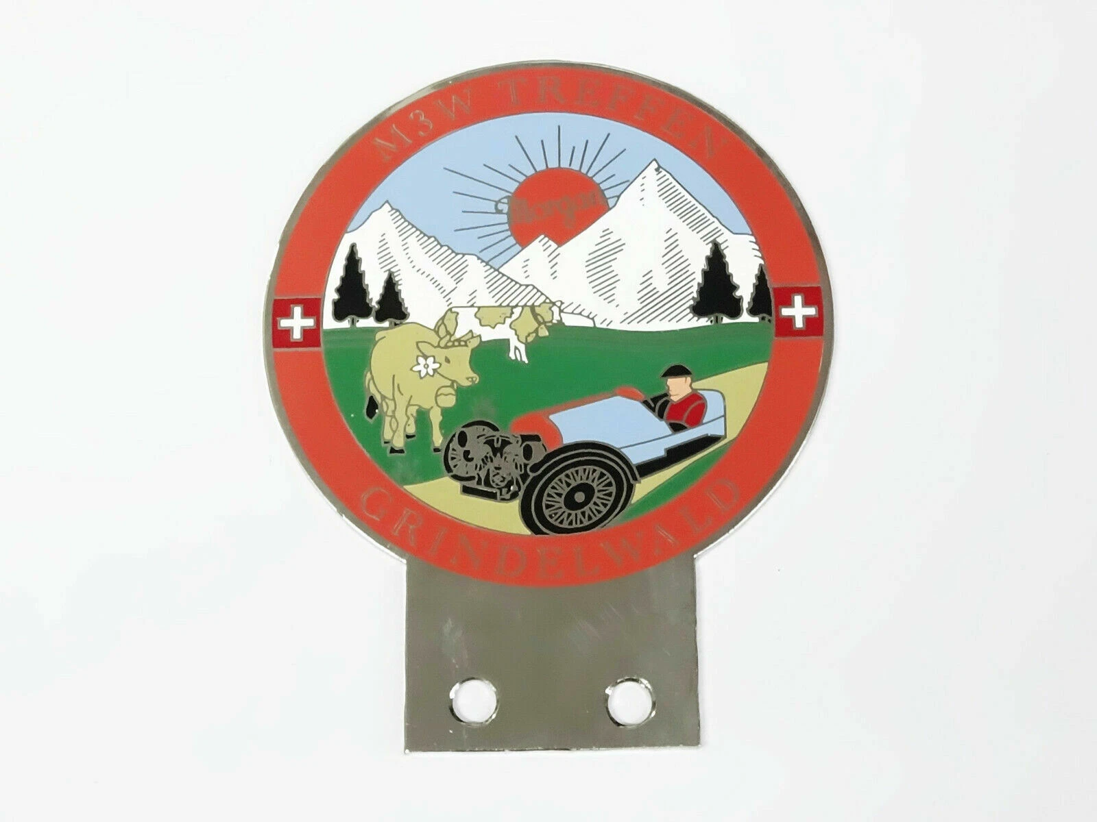 Vintage Car Morgan M3W Front Grill Badge Emblem Decal