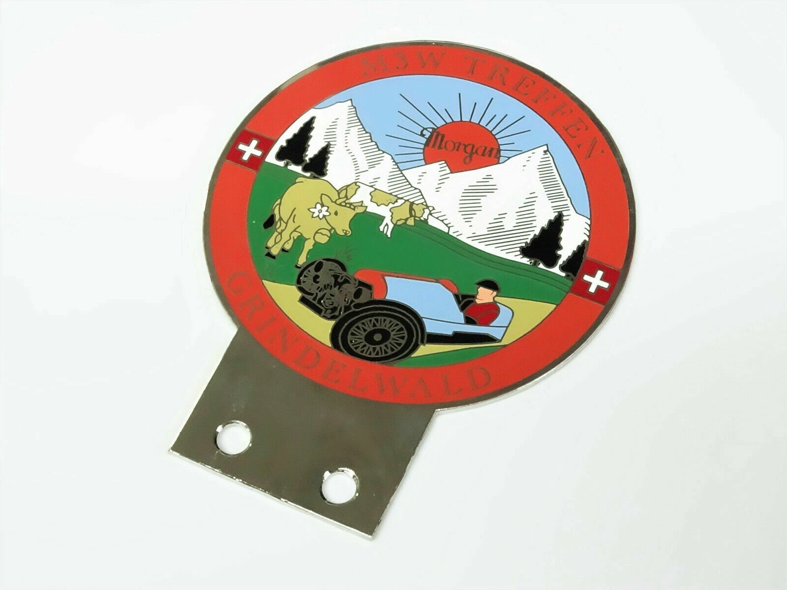 Vintage Car Morgan M3W Front Grill Badge Emblem Decal